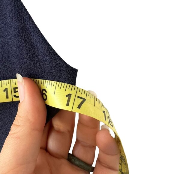 Dress the Population Anita Navy Plunging V Neck Sleeveless Midi Sheath Dress XS - Picture 10 of 12